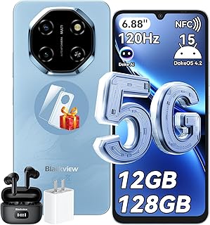 Blackview Shark 6 Telephone Portable 5G, Smartphone Pas Cher 6.88